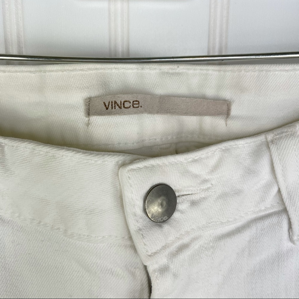 Vince White Waxed Crop 5PKT Skinny Jeans Size 28 - Picture 10 of 14